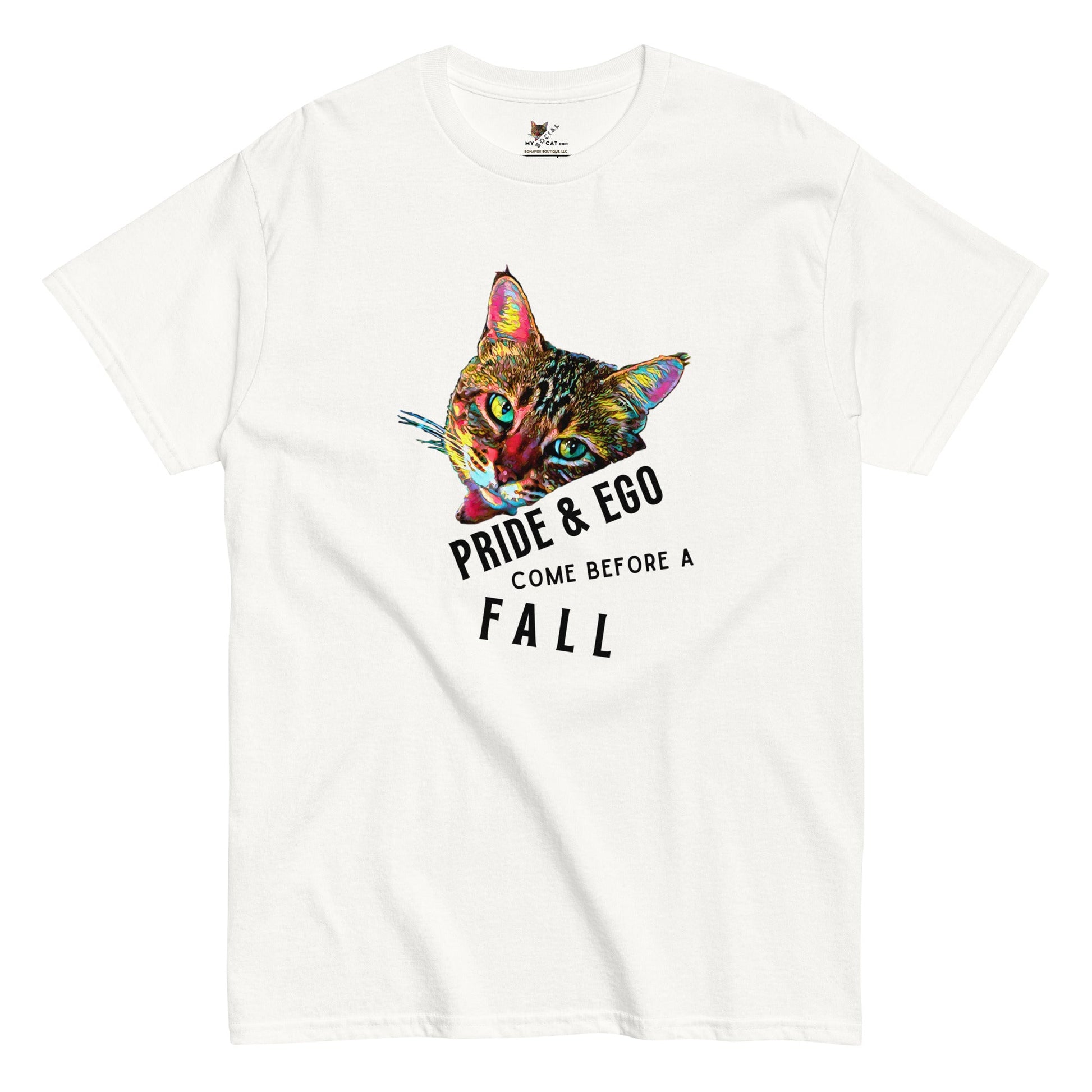 Pride & Ego Unisex Classic Tee - My Social Cat Bonafide Boutique LLCPride & Ego Unisex Classic TeeT-shirtMy Social Cat Bonafide Boutique LLCWhiteScatego