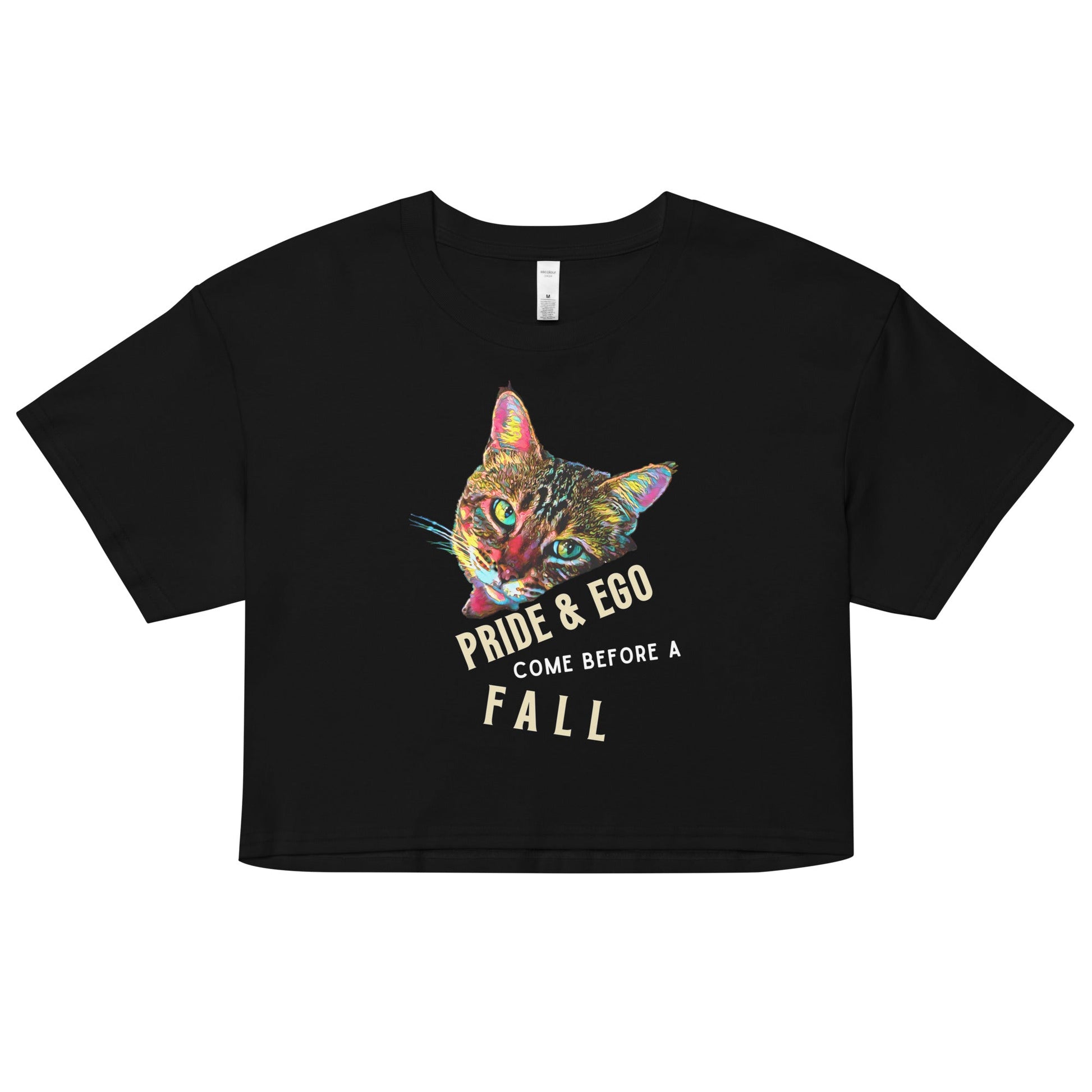 Pride & Ego Women’s Crop Top - My Social Cat Bonafide Boutique LLCPride & Ego Women’s Crop Topcrop topMy Social Cat Bonafide Boutique LLCBlackXScatcrop