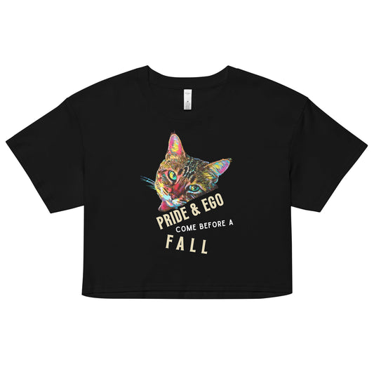 Pride & Ego Women’s Crop Top - My Social Cat Bonafide Boutique LLCPride & Ego Women’s Crop Topcrop topMy Social Cat Bonafide Boutique LLCBlackXScatcrop