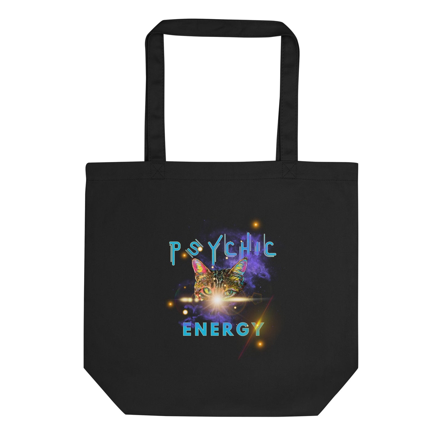 Psychic Energy Eco Organic Cotton Tote Bag - My Social Cat Bonafide Boutique LLC  