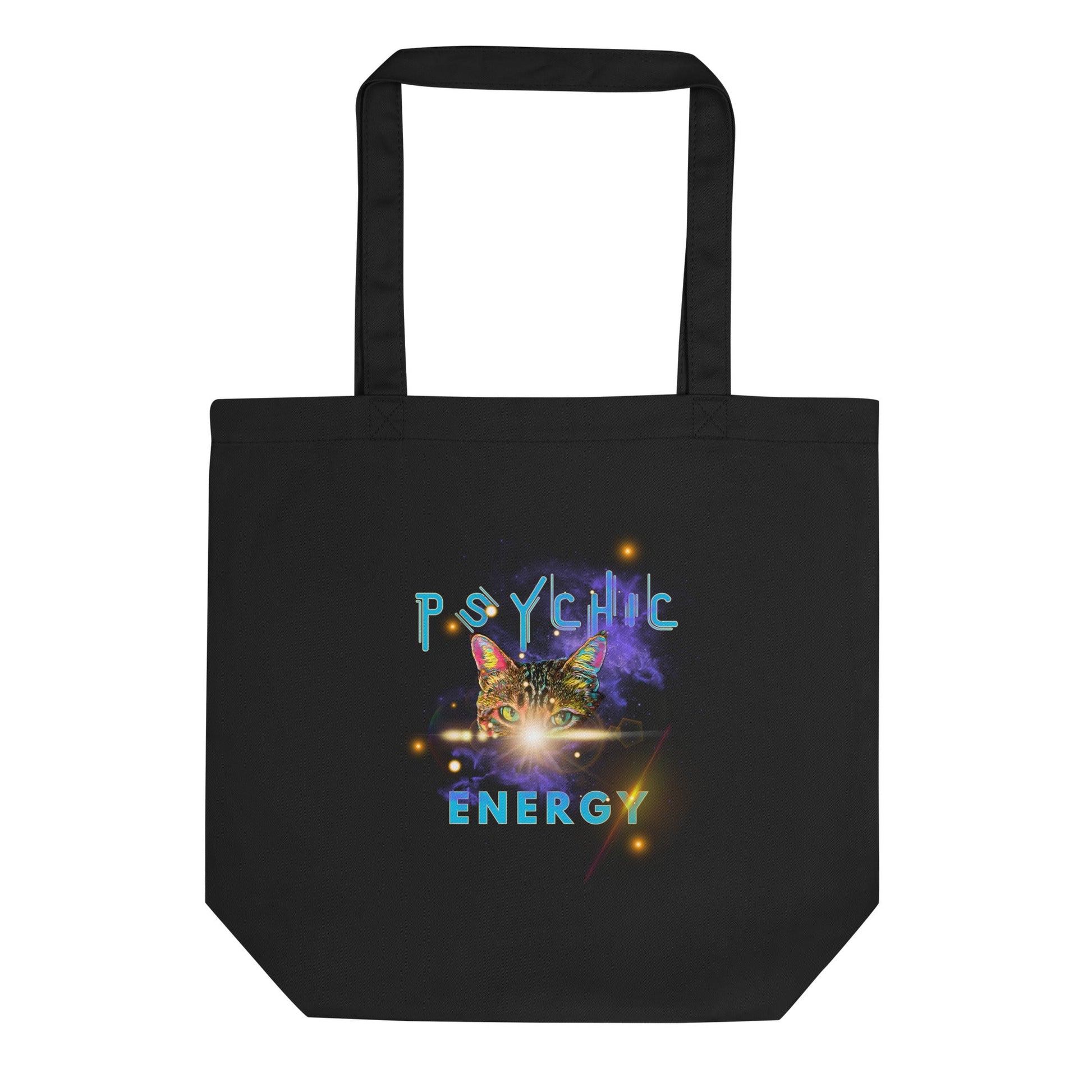Psychic Energy Eco Organic Cotton Tote Bag - My Social Cat Bonafide Boutique LLC  