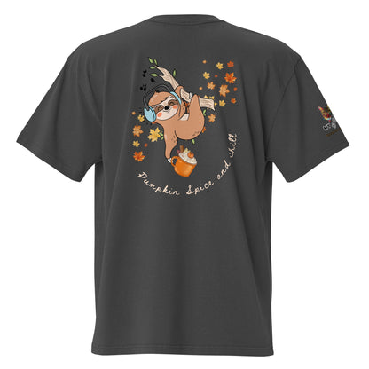 Pumpkin Spice and Chill Oversized Faded Tee - My Social Cat Bonafide Boutique LLCPumpkin Spice and Chill Oversized Faded TeeT-shirtMy Social Cat Bonafide Boutique LLCFaded BoneSchillcotton