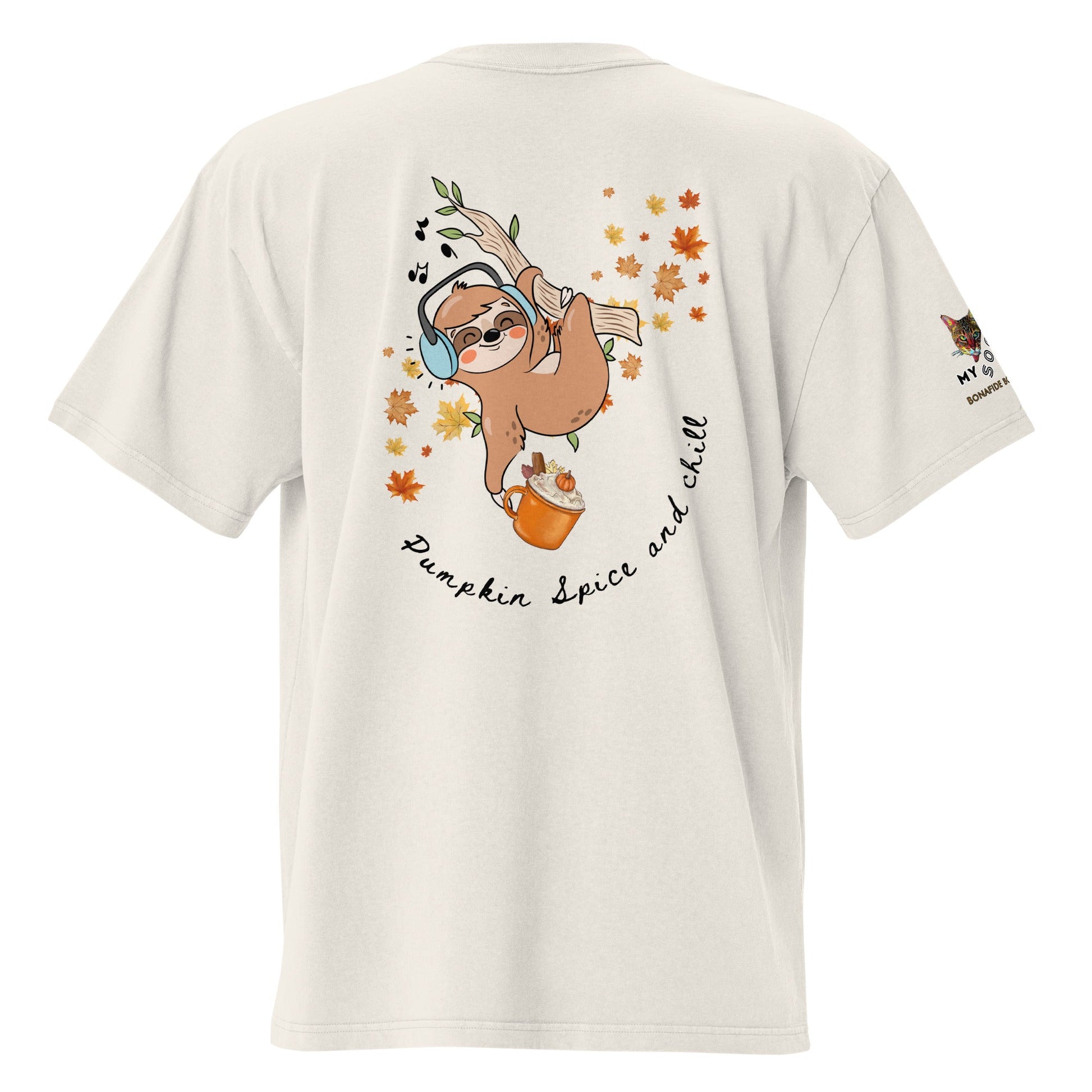 Pumpkin Spice and Chill Oversized Faded Tee - My Social Cat Bonafide Boutique LLCPumpkin Spice and Chill Oversized Faded TeeT-shirtMy Social Cat Bonafide Boutique LLCFaded BoneSchillcotton