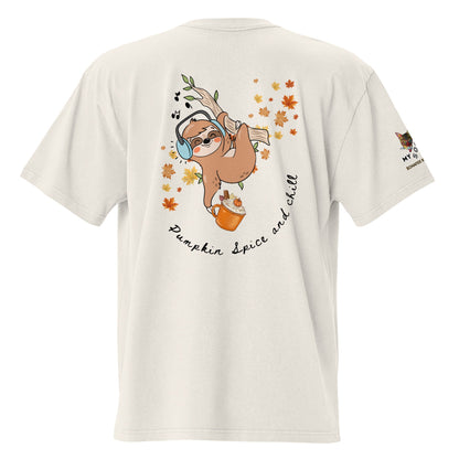 Pumpkin Spice and Chill Oversized Faded Tee - My Social Cat Bonafide Boutique LLCPumpkin Spice and Chill Oversized Faded TeeT-shirtMy Social Cat Bonafide Boutique LLCFaded BoneSchillcotton