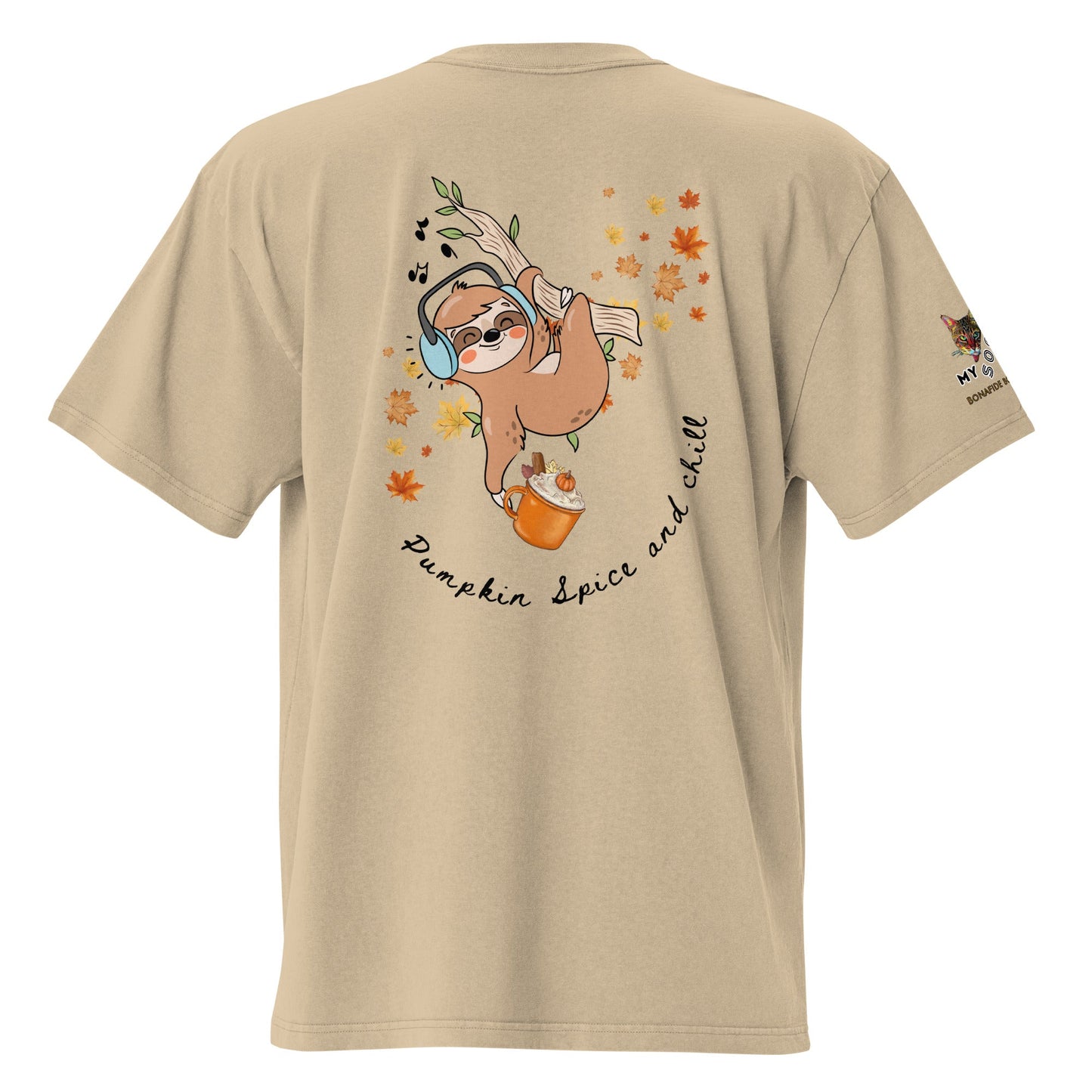 Pumpkin Spice and Chill Oversized Faded Tee - My Social Cat Bonafide Boutique LLCPumpkin Spice and Chill Oversized Faded TeeT-shirtMy Social Cat Bonafide Boutique LLCFaded KhakiSchillcotton