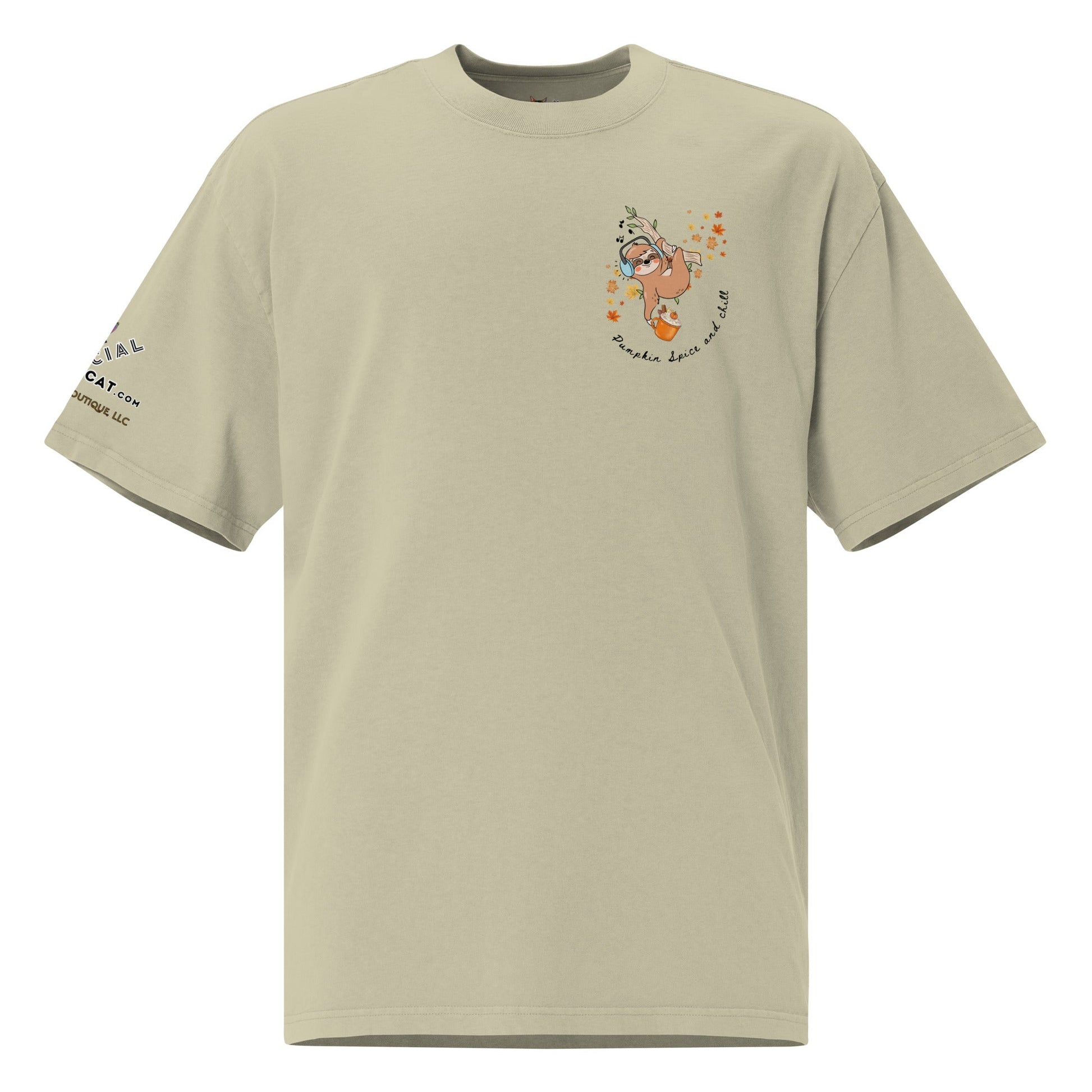 Pumpkin Spice and Chill Oversized Faded Tee - My Social Cat Bonafide Boutique LLCPumpkin Spice and Chill Oversized Faded TeeT-shirtMy Social Cat Bonafide Boutique LLCFaded EucalyptusSchillcotton