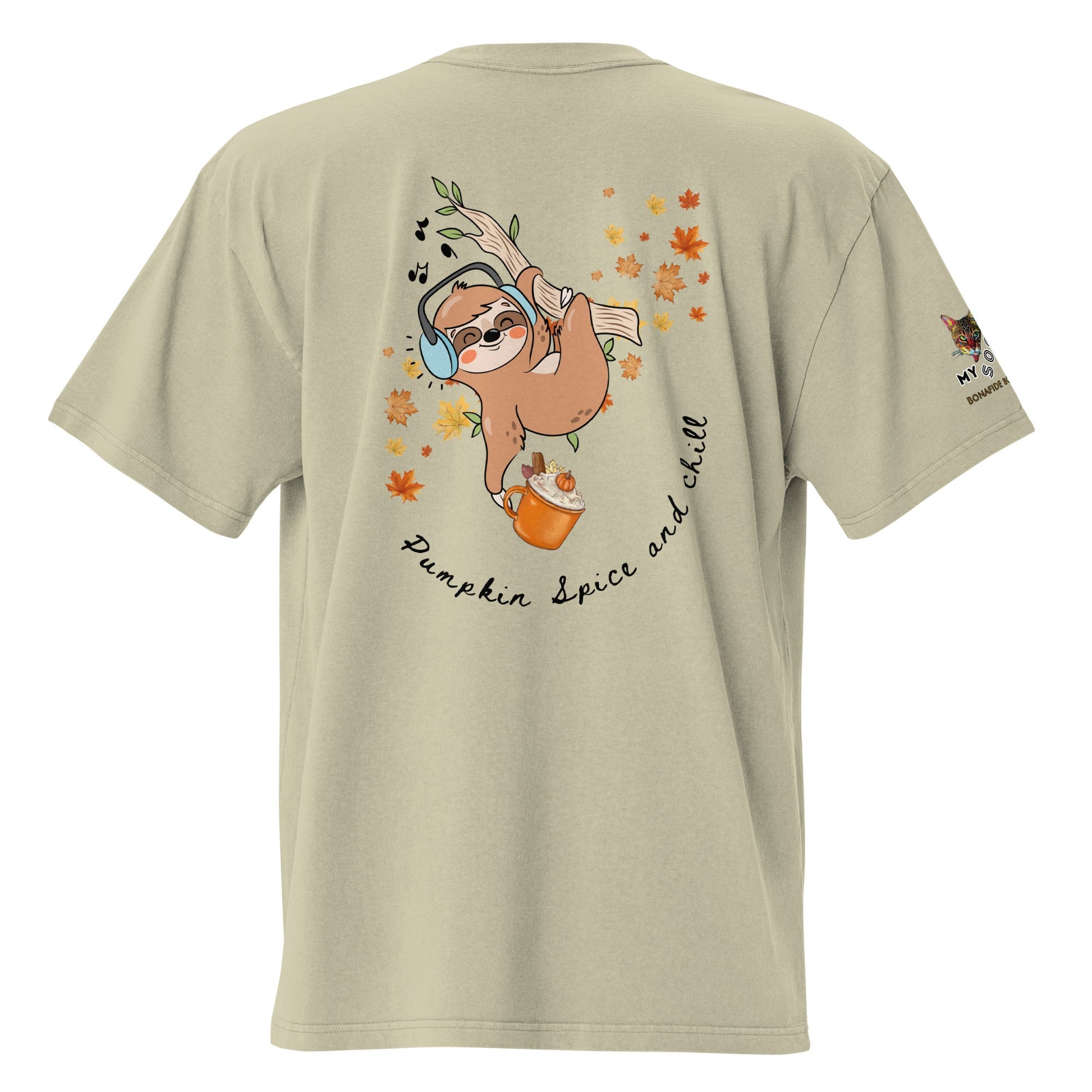 Pumpkin Spice and Chill Oversized Faded Tee - My Social Cat Bonafide Boutique LLCPumpkin Spice and Chill Oversized Faded TeeT-shirtMy Social Cat Bonafide Boutique LLCFaded EucalyptusSchillcotton