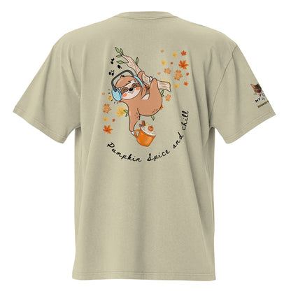 Pumpkin Spice and Chill Oversized Faded Tee - My Social Cat Bonafide Boutique LLCPumpkin Spice and Chill Oversized Faded TeeT-shirtMy Social Cat Bonafide Boutique LLCFaded EucalyptusSchillcotton