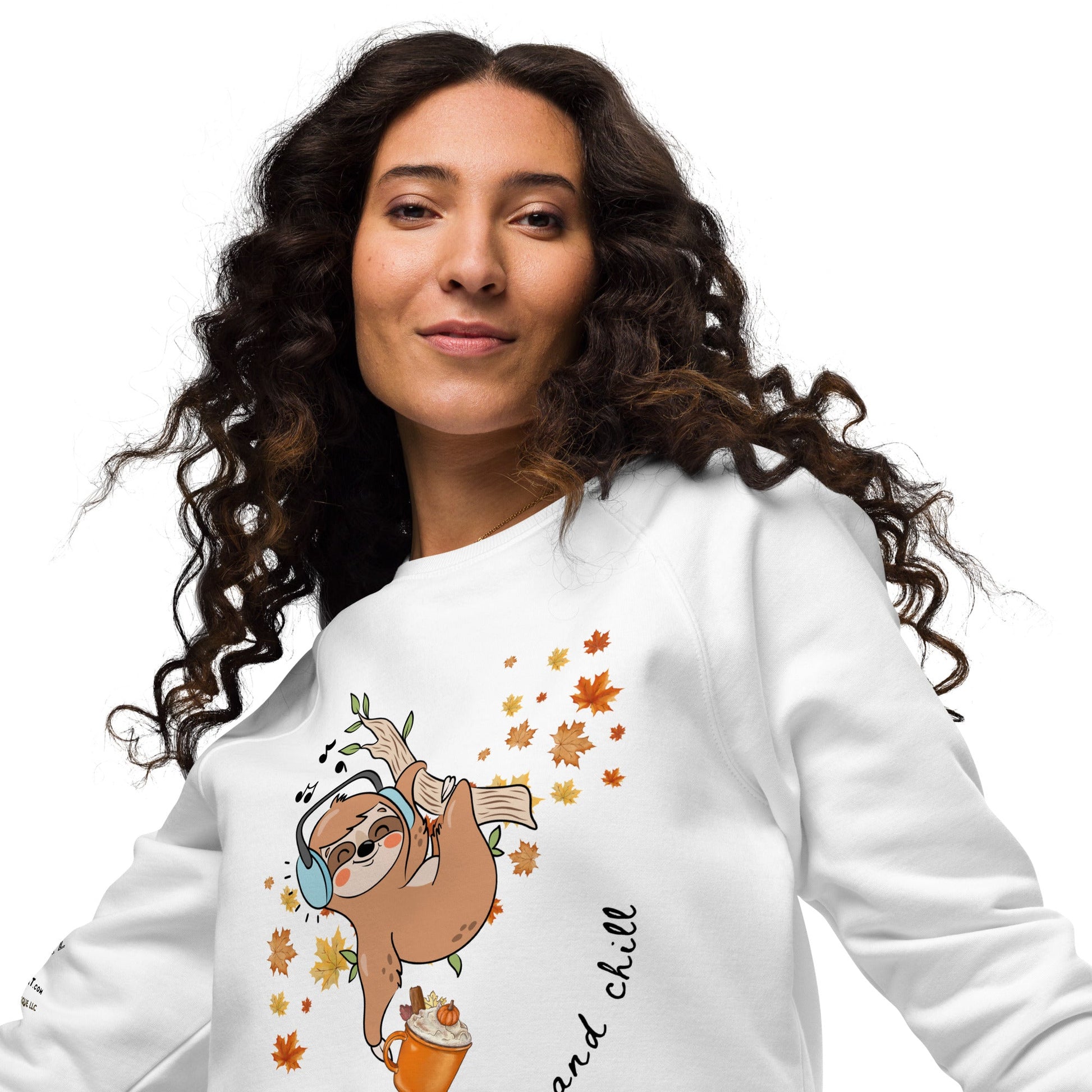 Pumpkin Spice and Chill Plush Organic Sweatshirt - My Social Cat Bonafide Boutique LLCPumpkin Spice and Chill Plush Organic SweatshirtSweatshirtMy Social Cat Bonafide Boutique LLCWhiteXSchillplush