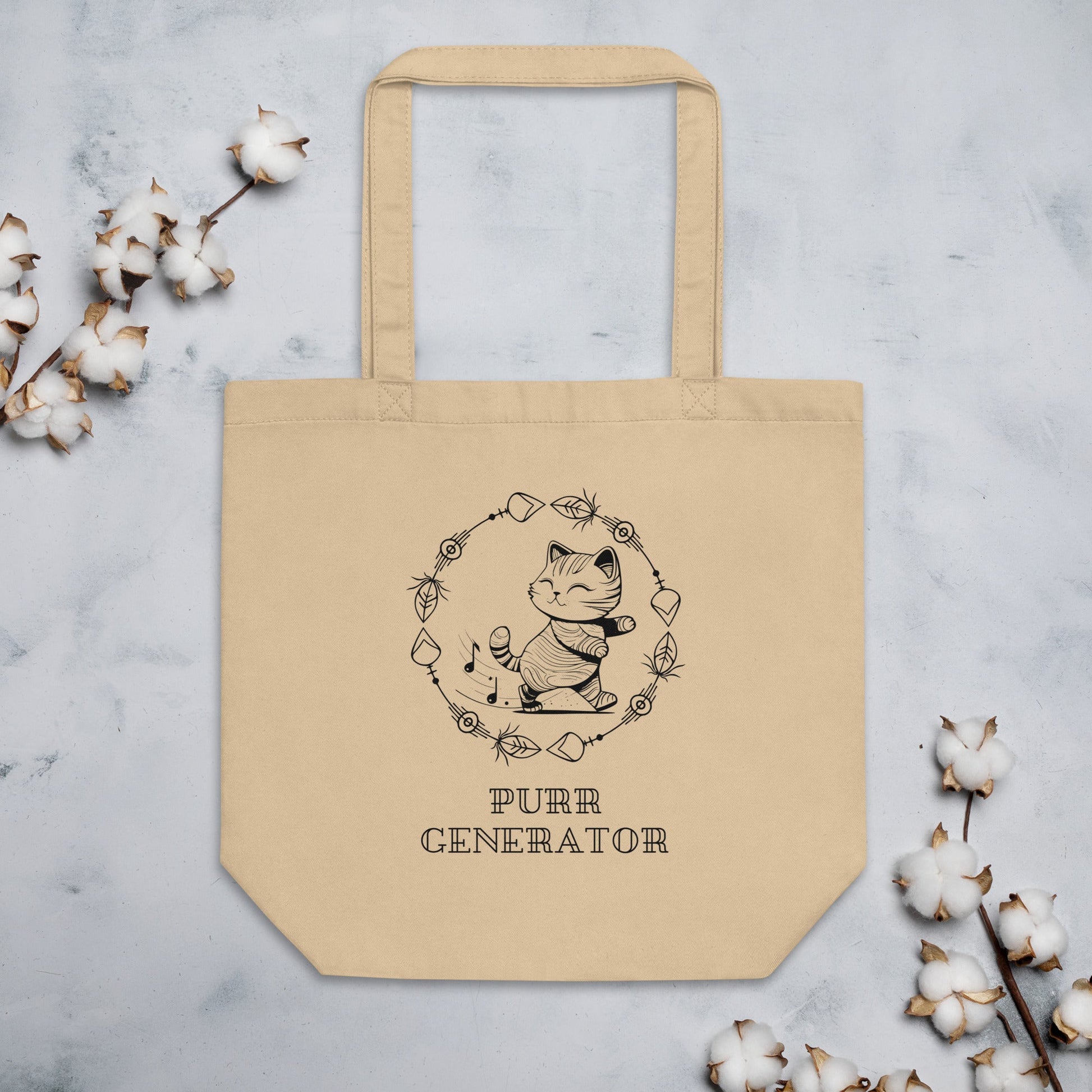 Purr Generator Eco Tote Bag - My Social Cat Bonafide Boutique LLCPurr Generator Eco Tote BagtoteMy Social Cat Bonafide Boutique LLCOysterbageco