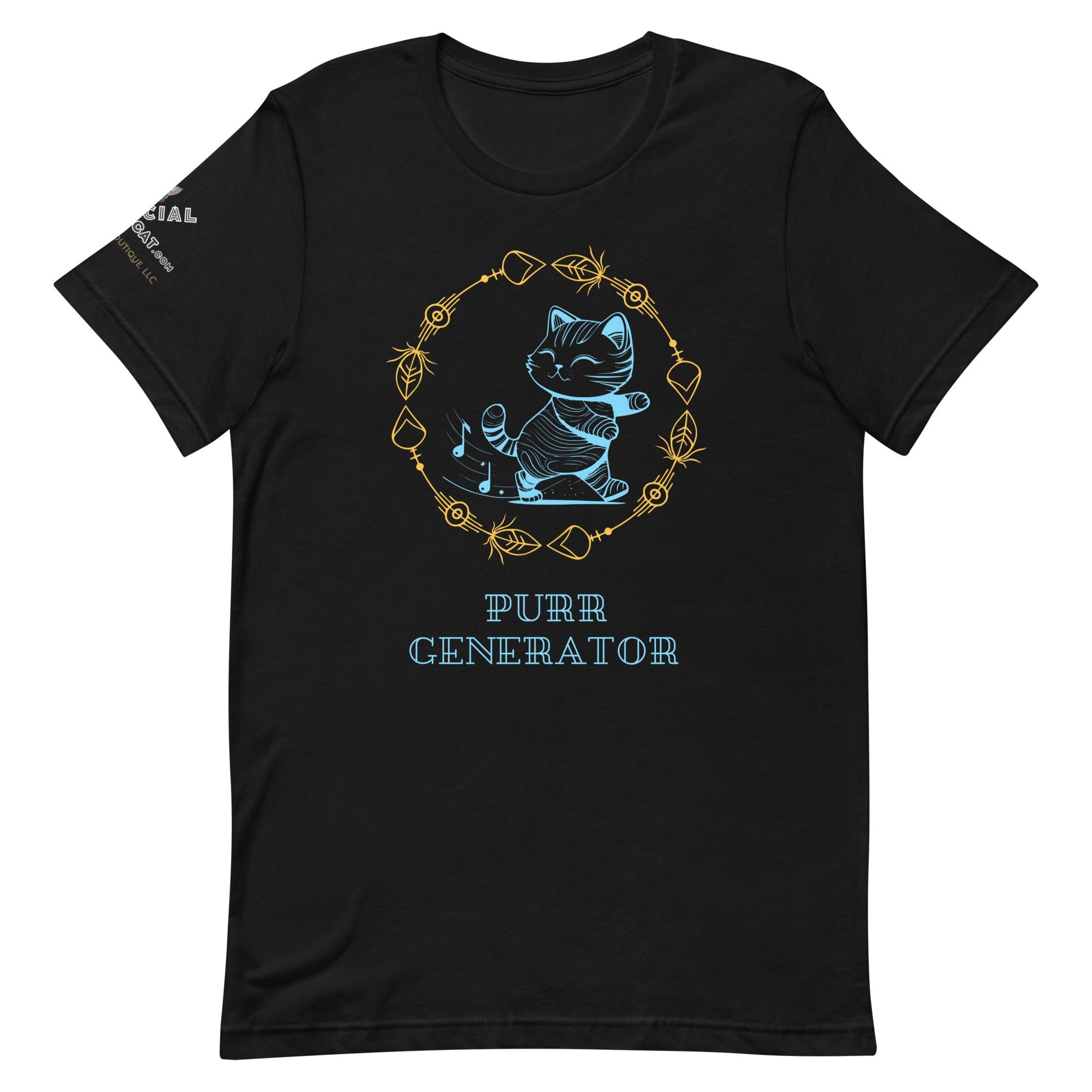 Purr Generator Unisex Tee - My Social Cat Bonafide Boutique LLCPurr Generator Unisex TeeT-shirtMy Social Cat Bonafide Boutique LLCBlackXSgeneratorpurr