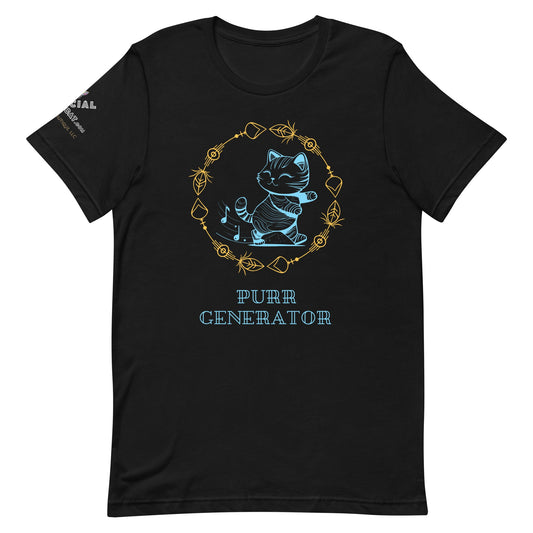Purr Generator Unisex Tee - My Social Cat Bonafide Boutique LLCPurr Generator Unisex TeeT-shirtMy Social Cat Bonafide Boutique LLCBlackXSgeneratorpurr