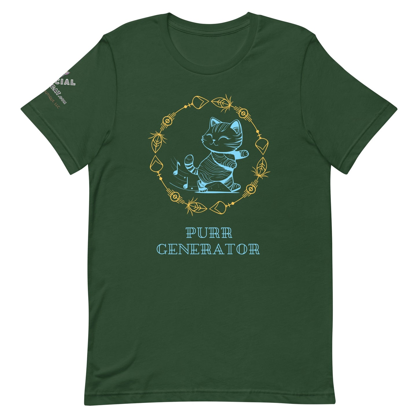 Purr Generator Unisex Tee - My Social Cat Bonafide Boutique LLCPurr Generator Unisex TeeT-shirtMy Social Cat Bonafide Boutique LLCForestSgeneratorpurr