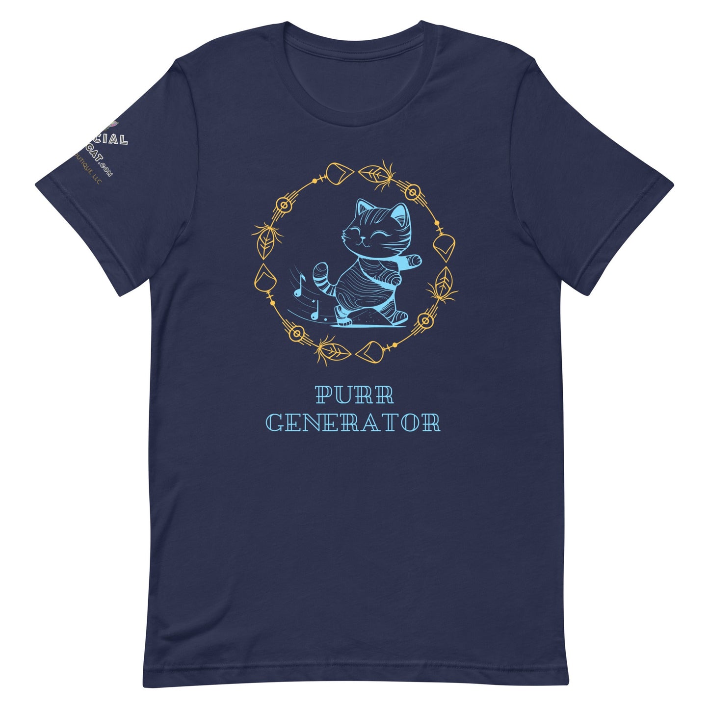 Purr Generator Unisex Tee - My Social Cat Bonafide Boutique LLCPurr Generator Unisex TeeT-shirtMy Social Cat Bonafide Boutique LLCNavyXSgeneratorpurr