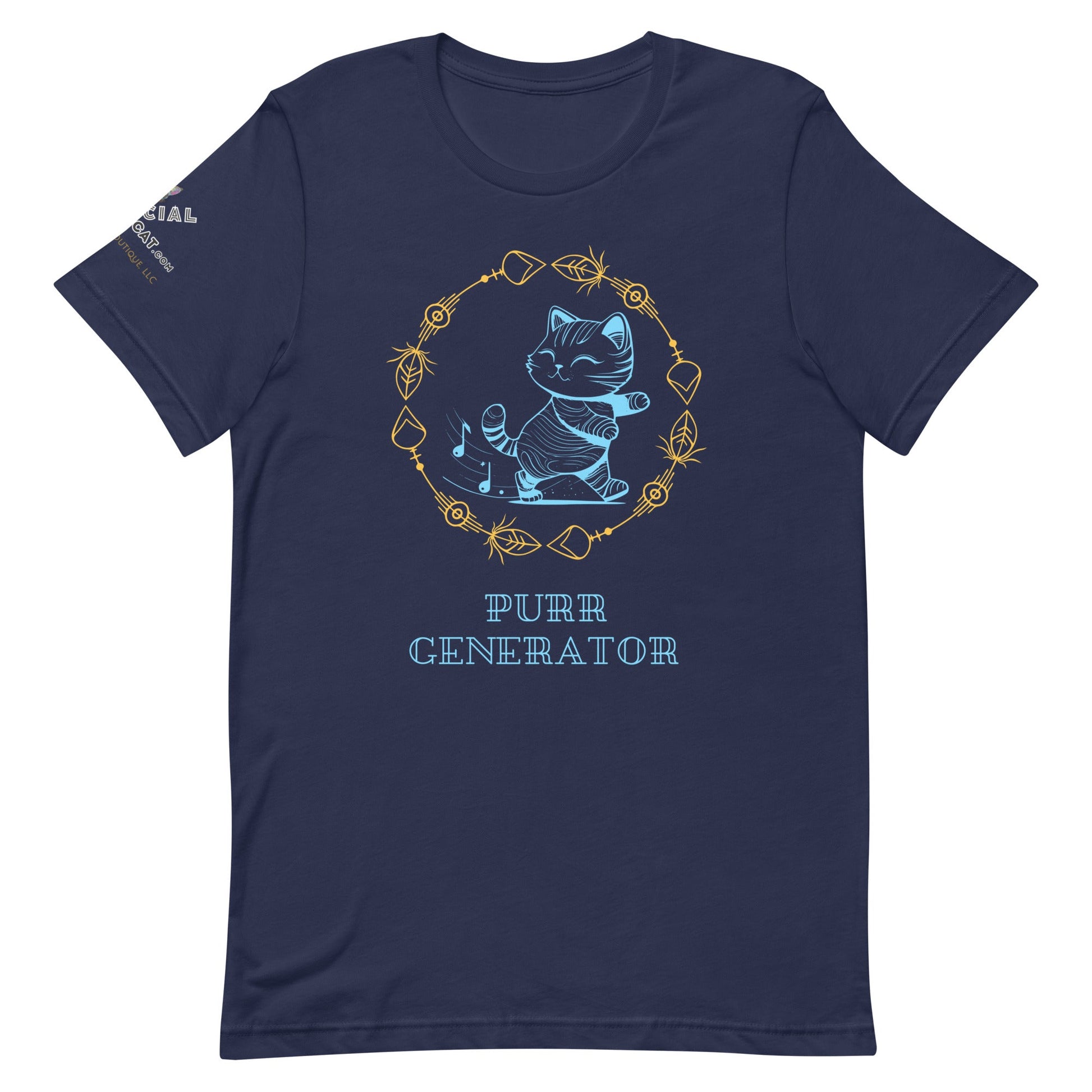 Purr Generator Unisex Tee - My Social Cat Bonafide Boutique LLCPurr Generator Unisex TeeT-shirtMy Social Cat Bonafide Boutique LLCNavyXSgeneratorpurr