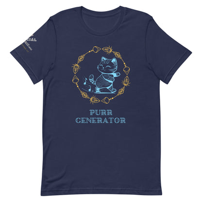 Purr Generator Unisex Tee - My Social Cat Bonafide Boutique LLCPurr Generator Unisex TeeT-shirtMy Social Cat Bonafide Boutique LLCNavyXSgeneratorpurr