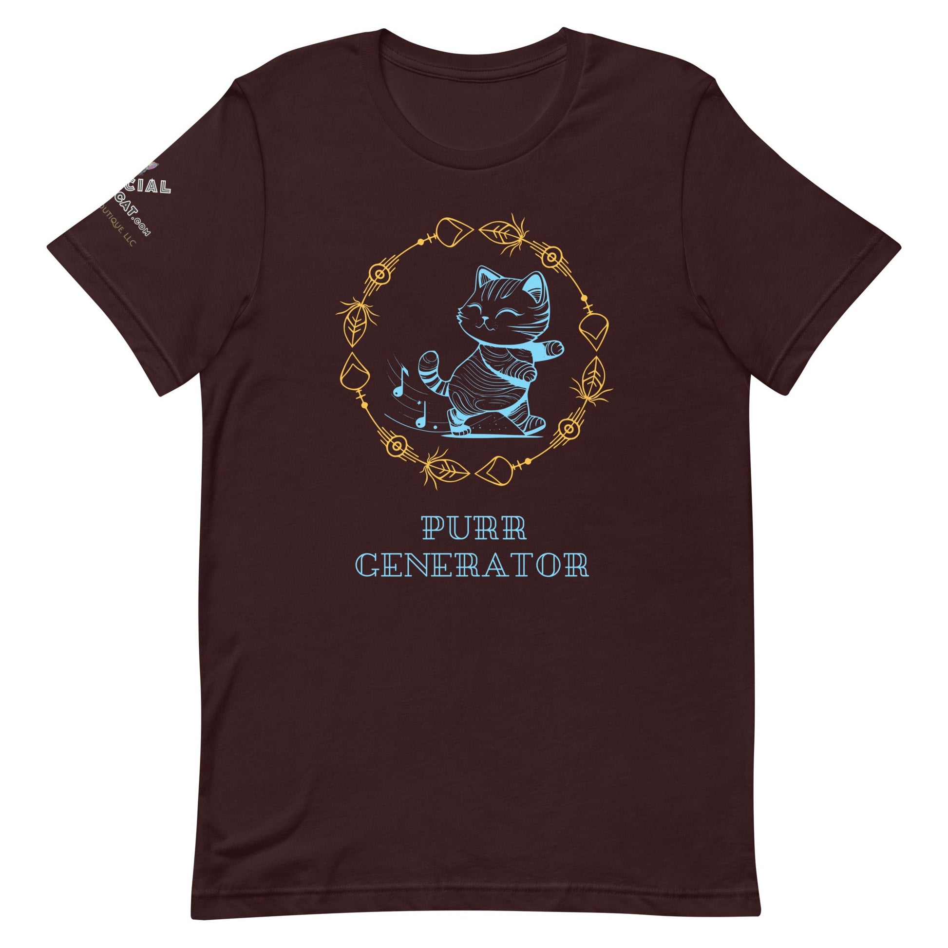 Purr Generator Unisex Tee - My Social Cat Bonafide Boutique LLCPurr Generator Unisex TeeT-shirtMy Social Cat Bonafide Boutique LLCOxblood BlackSgeneratorpurr