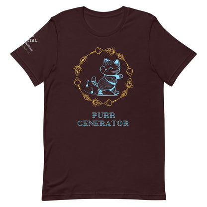 Purr Generator Unisex Tee - My Social Cat Bonafide Boutique LLCPurr Generator Unisex TeeT-shirtMy Social Cat Bonafide Boutique LLCOxblood BlackSgeneratorpurr