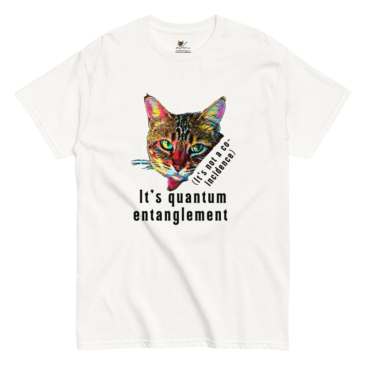 Quantum Entanglement Unisex Classic Tee - My Social Cat Bonafide Boutique LLCQuantum Entanglement Unisex Classic TeeT-shirtMy Social Cat Bonafide Boutique LLCWhiteScatentanglement