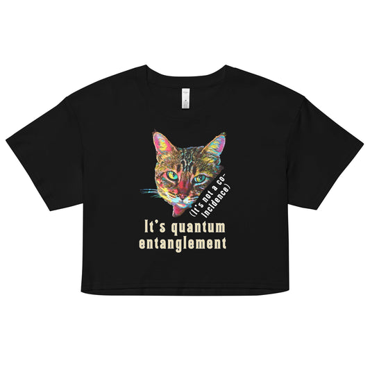 Quantum Entanglement Women’s crop top - My Social Cat Bonafide Boutique LLCQuantum Entanglement Women’s crop topcrop topMy Social Cat Bonafide Boutique LLCBlackXScatcrop