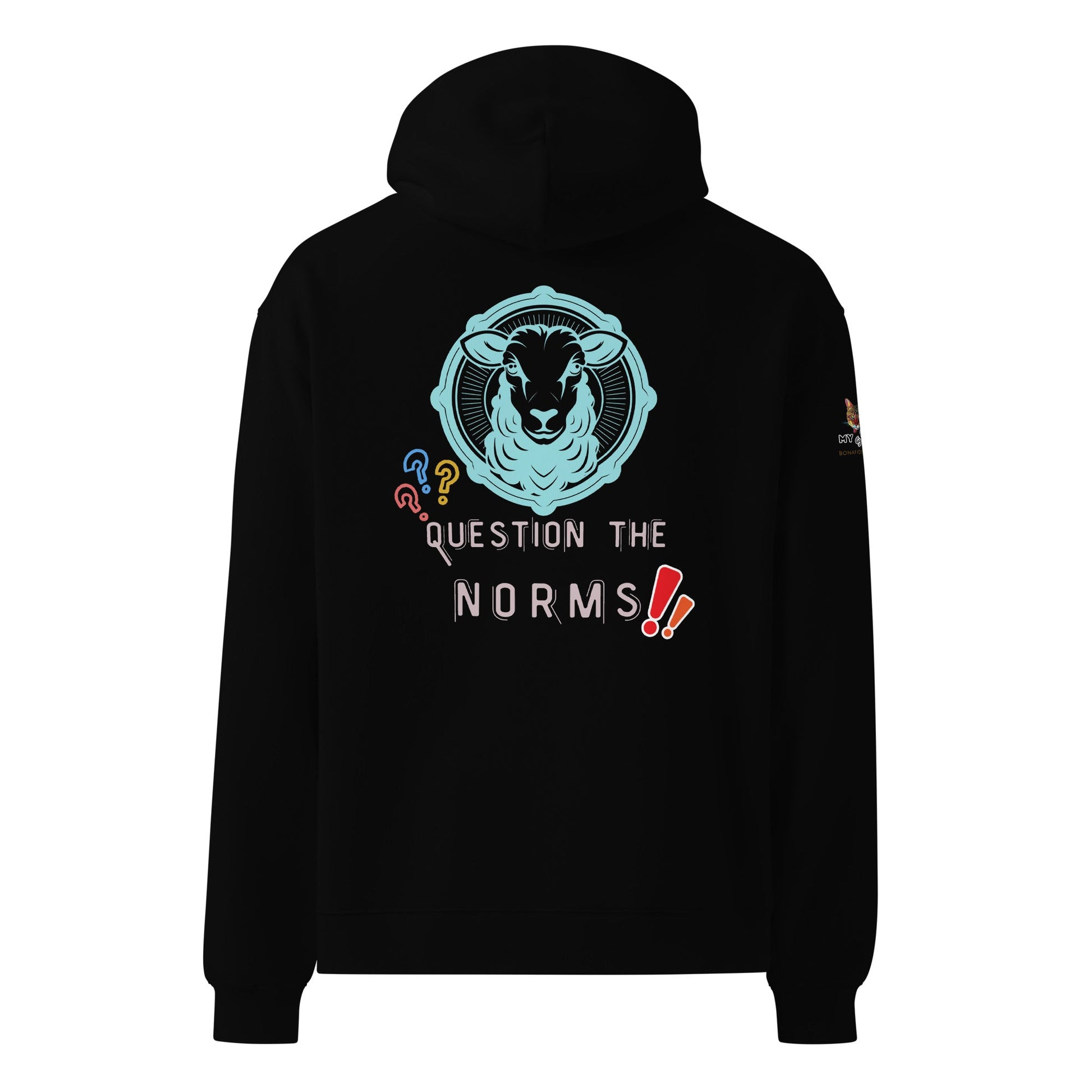 Question the norms Unisex Plush Hoodie - My Social Cat Bonafide Boutique LLCQuestion the norms Unisex Plush HoodieHooded sweatshirtMy Social Cat Bonafide Boutique LLCBlackShoodienorms