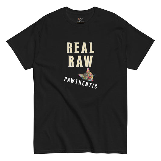 Real Raw Pawthentic Unisex Classic Tee - My Social Cat Bonafide Boutique LLCReal Raw Pawthentic Unisex Classic TeeT-shirtMy Social Cat Bonafide Boutique LLCScatpawthentic