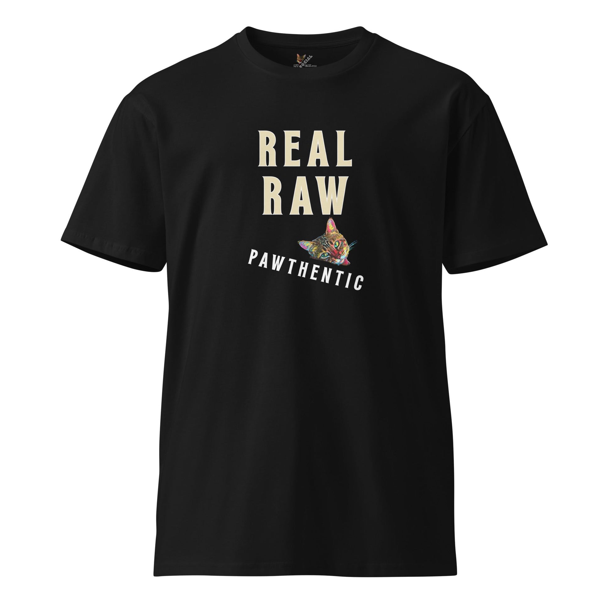 Real Raw Pawthentic Unisex Premium Tee - My Social Cat Bonafide Boutique LLCReal Raw Pawthentic Unisex Premium TeeT-shirtMy Social Cat Bonafide Boutique LLCScatpawthentic