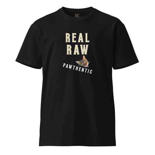 Real Raw Pawthentic Unisex Premium Tee - My Social Cat Bonafide Boutique LLCReal Raw Pawthentic Unisex Premium TeeT-shirtMy Social Cat Bonafide Boutique LLCScatpawthentic