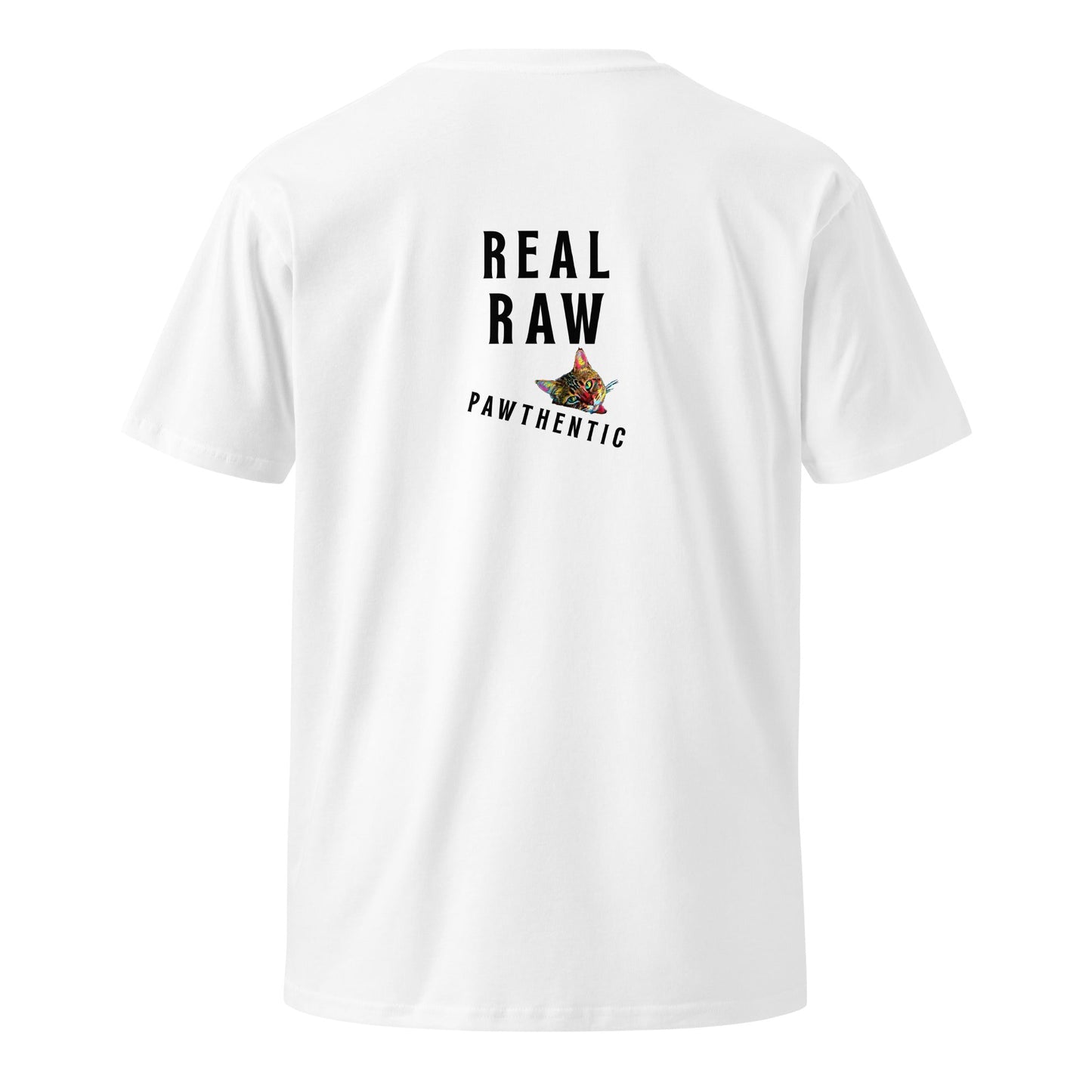 Real Raw Pawthentic Unisex Premium Tee - My Social Cat Bonafide Boutique LLCReal Raw Pawthentic Unisex Premium TeeT-shirtMy Social Cat Bonafide Boutique LLCWhiteScatpawthentic
