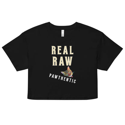 Real Raw Pawthentic Women’s Crop Top - My Social Cat Bonafide Boutique LLCReal Raw Pawthentic Women’s Crop Topcrop topMy Social Cat Bonafide Boutique LLCBlackXScatcrop