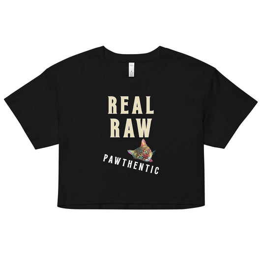 Real Raw Pawthentic Women’s Crop Top - My Social Cat Bonafide Boutique LLCReal Raw Pawthentic Women’s Crop Topcrop topMy Social Cat Bonafide Boutique LLCBlackXScatcrop