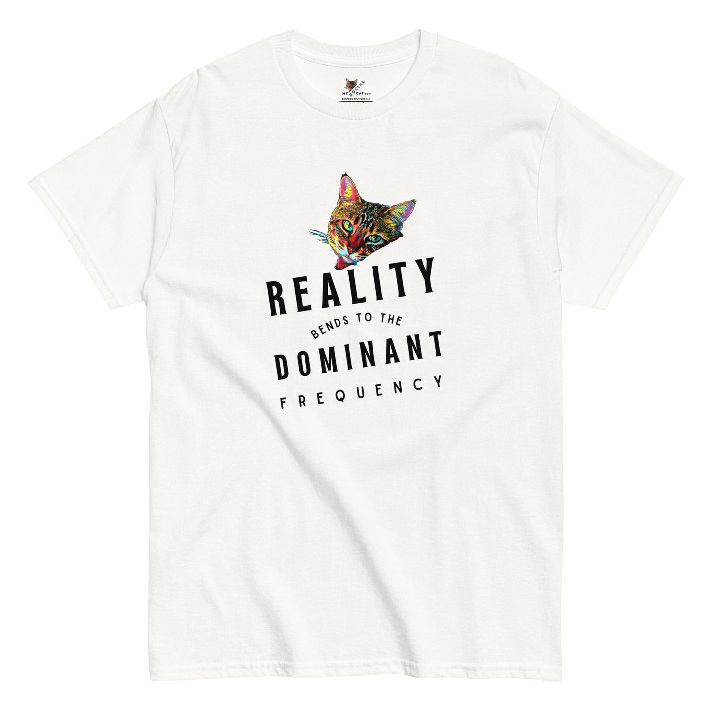 Reality Bends to Dominant Frequency Unisex Classic Tee - My Social Cat Bonafide Boutique LLCReality Bends to Dominant Frequency Unisex Classic TeeT-shirtMy Social Cat Bonafide Boutique LLCWhiteScatdominant