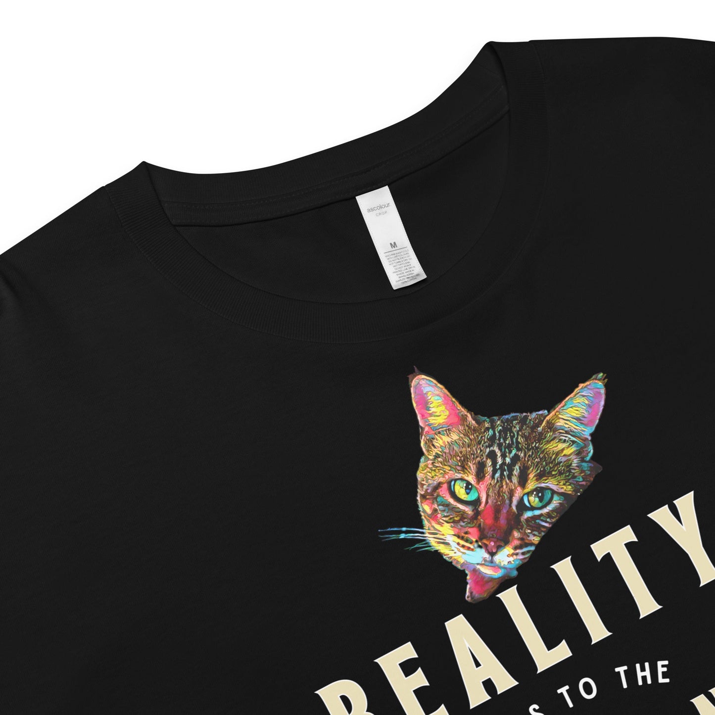 Reality Bends to the Dominant Frequency Women’s Crop Top - My Social Cat Bonafide Boutique LLCReality Bends to the Dominant Frequency Women’s Crop Topcrop topMy Social Cat Bonafide Boutique LLCBlackXSbendscat