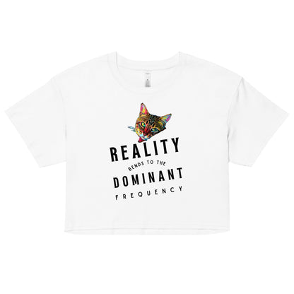 Reality Bends to the Dominant Frequency Women’s Crop Top - My Social Cat Bonafide Boutique LLCReality Bends to the Dominant Frequency Women’s Crop Topcrop topMy Social Cat Bonafide Boutique LLCWhiteXSbendscat