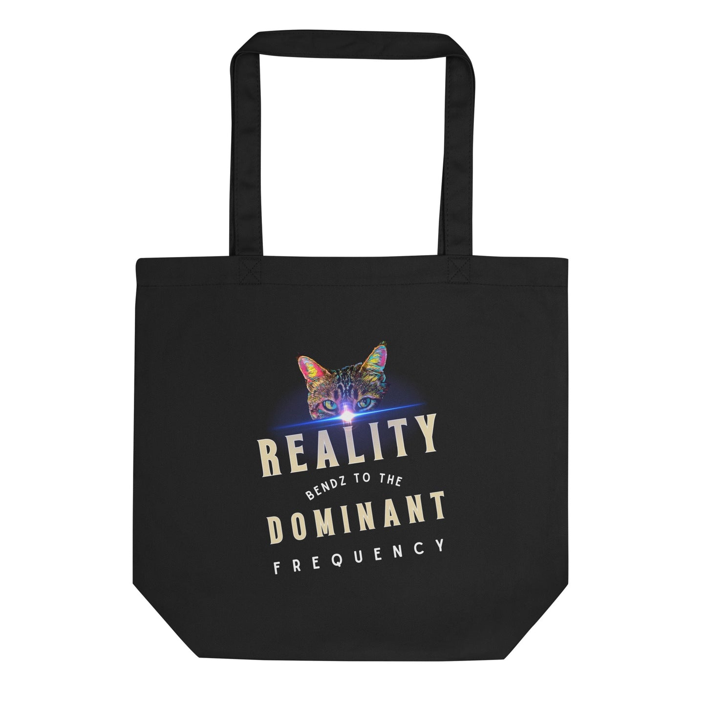 Reality Bendz to Dominant Frequency Eco Organic Cotton Tote Bag- My Social Cat Bonafide Boutique LLC 