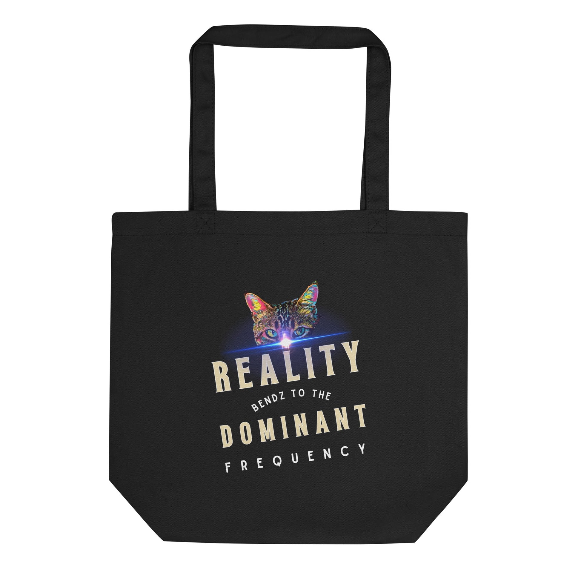 Reality Bendz to Dominant Frequency Eco Organic Cotton Tote Bag- My Social Cat Bonafide Boutique LLC 
