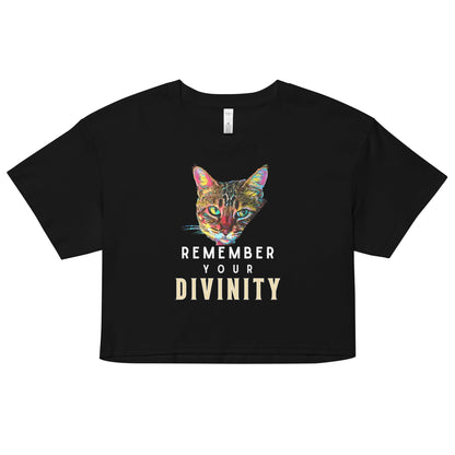 Remember Your Divinity Women’s Crop Top - My Social Cat Bonafide Boutique LLCRemember Your Divinity Women’s Crop Topcrop topMy Social Cat Bonafide Boutique LLCBlackXScatdivinity