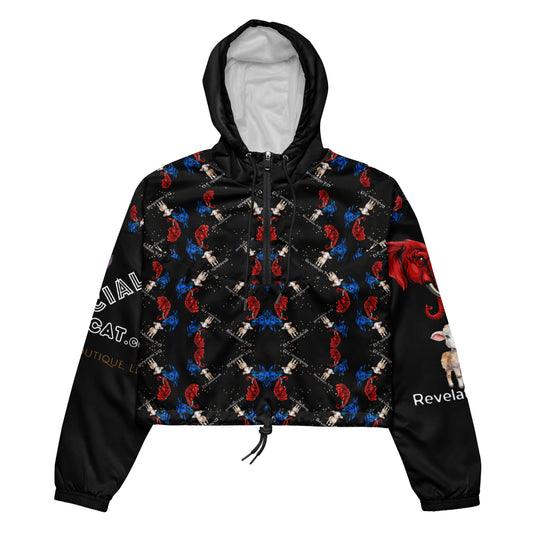 Revelation Women’s Cropped Windbreaker in Black - My Social Cat Bonafide Boutique LLCRevelation Women’s Cropped Windbreaker in BlackWindbreakerMy Social Cat Bonafide Boutique LLCXSallbreaker