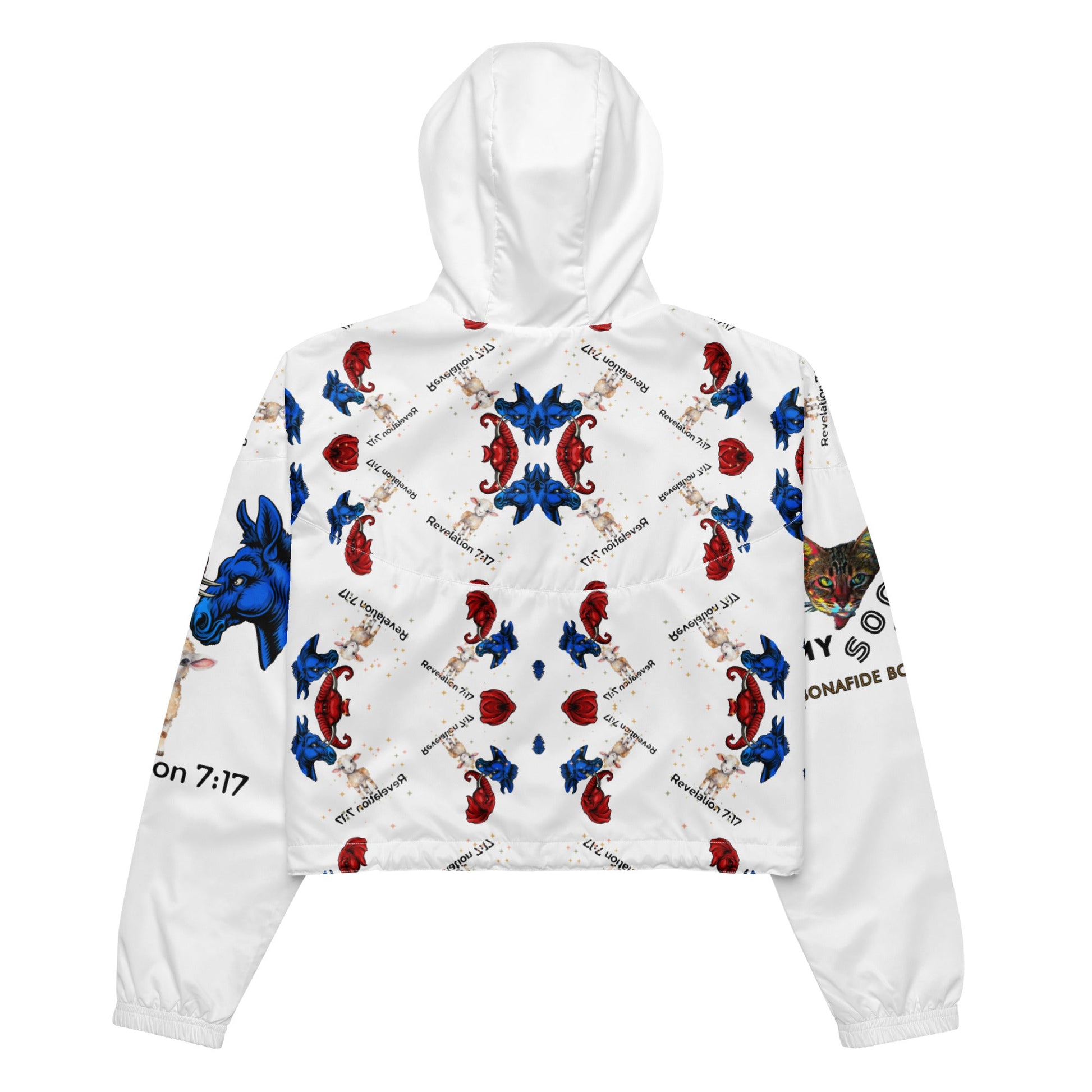 Revelation Women’s Cropped Windbreaker in White - My Social Cat Bonafide Boutique LLCRevelation Women’s Cropped Windbreaker in WhiteWindbreakerMy Social Cat Bonafide Boutique LLCXSallbreaker