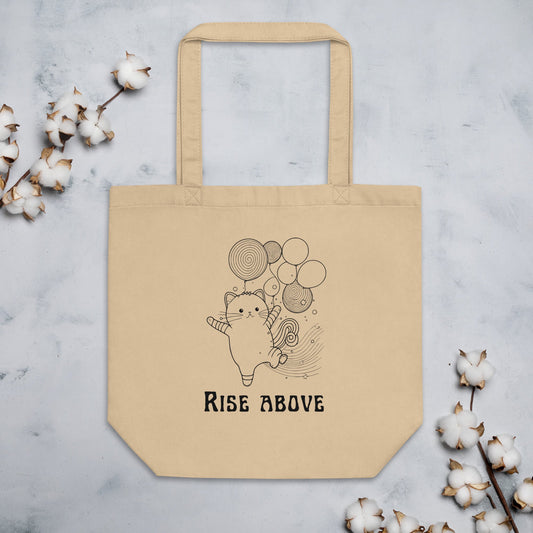 Rise Above Eco Tote Bag - My Social Cat Bonafide Boutique LLCRise Above Eco Tote BagtoteMy Social Cat Bonafide Boutique LLCOysterabovebag