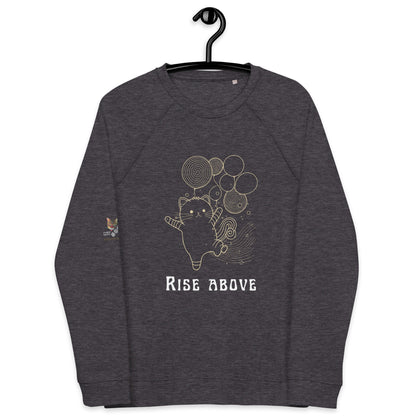 Rise Above Plush Organic Sweatshirt - My Social Cat Bonafide Boutique LLCRise Above Plush Organic SweatshirtSweatshirtMy Social Cat Bonafide Boutique LLCCharcoal MelangeXSaboveplush
