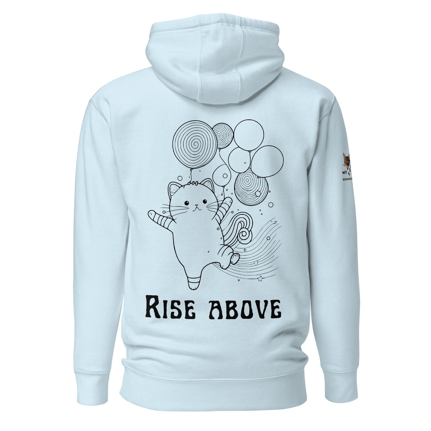 Rise Above Unisex Hoodie - My Social Cat Bonafide Boutique LLCRise Above Unisex HoodieHooded sweatshirtMy Social Cat Bonafide Boutique LLCSky BlueSabovehoodie
