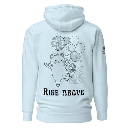 Rise Above Unisex Hoodie - My Social Cat Bonafide Boutique LLCRise Above Unisex HoodieHooded sweatshirtMy Social Cat Bonafide Boutique LLCSky BlueSabovehoodie