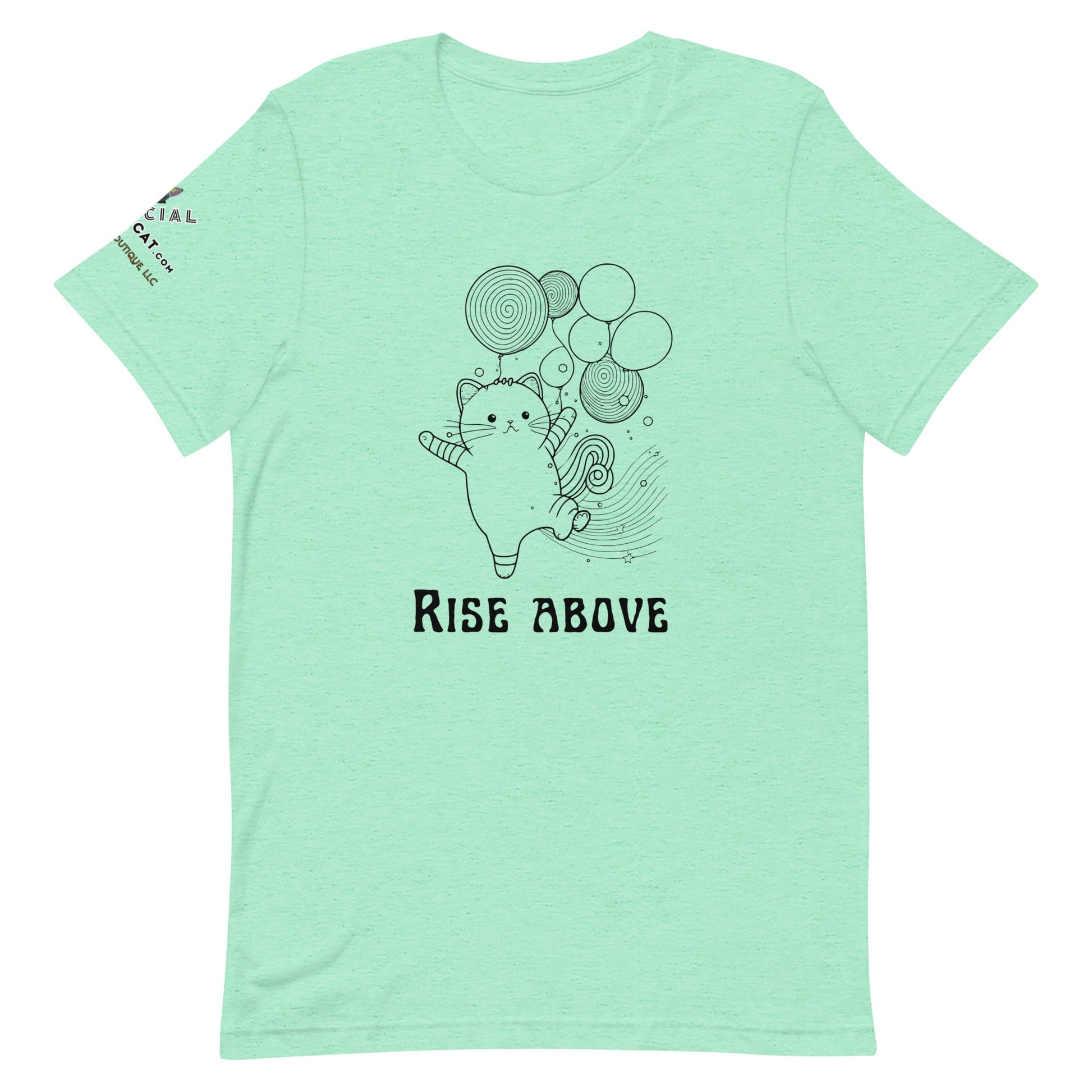 Rise Above Unisex Tee - My Social Cat Bonafide Boutique LLCRise Above Unisex TeeT - shirtMy Social Cat Bonafide Boutique LLCHeather MintSaboverise