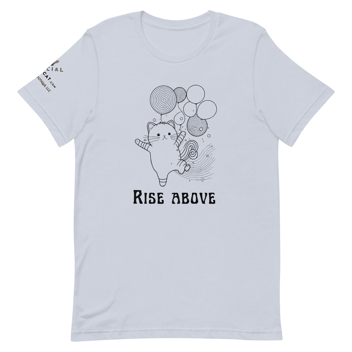 Rise Above Unisex Tee - My Social Cat Bonafide Boutique LLCRise Above Unisex TeeT - shirtMy Social Cat Bonafide Boutique LLCLight BlueXSaboverise