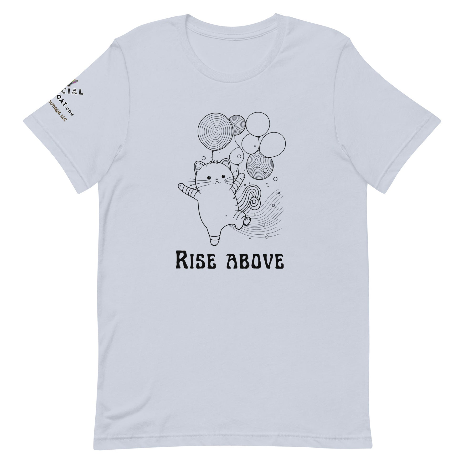 Rise Above Unisex Tee - My Social Cat Bonafide Boutique LLCRise Above Unisex TeeT - shirtMy Social Cat Bonafide Boutique LLCLight BlueXSaboverise