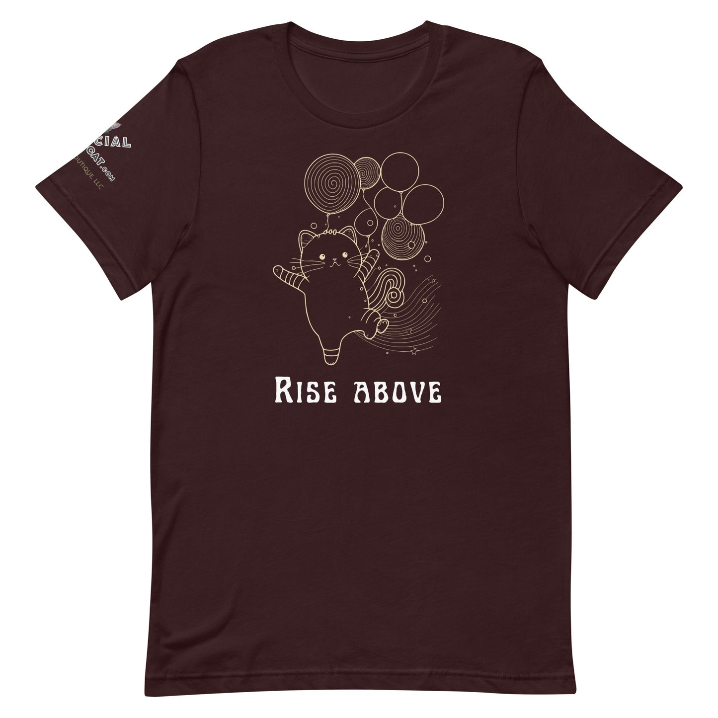 Rise Above Unisex Tee - My Social Cat Bonafide Boutique LLCRise Above Unisex TeeT - shirtMy Social Cat Bonafide Boutique LLCOxblood BlackSaboverise