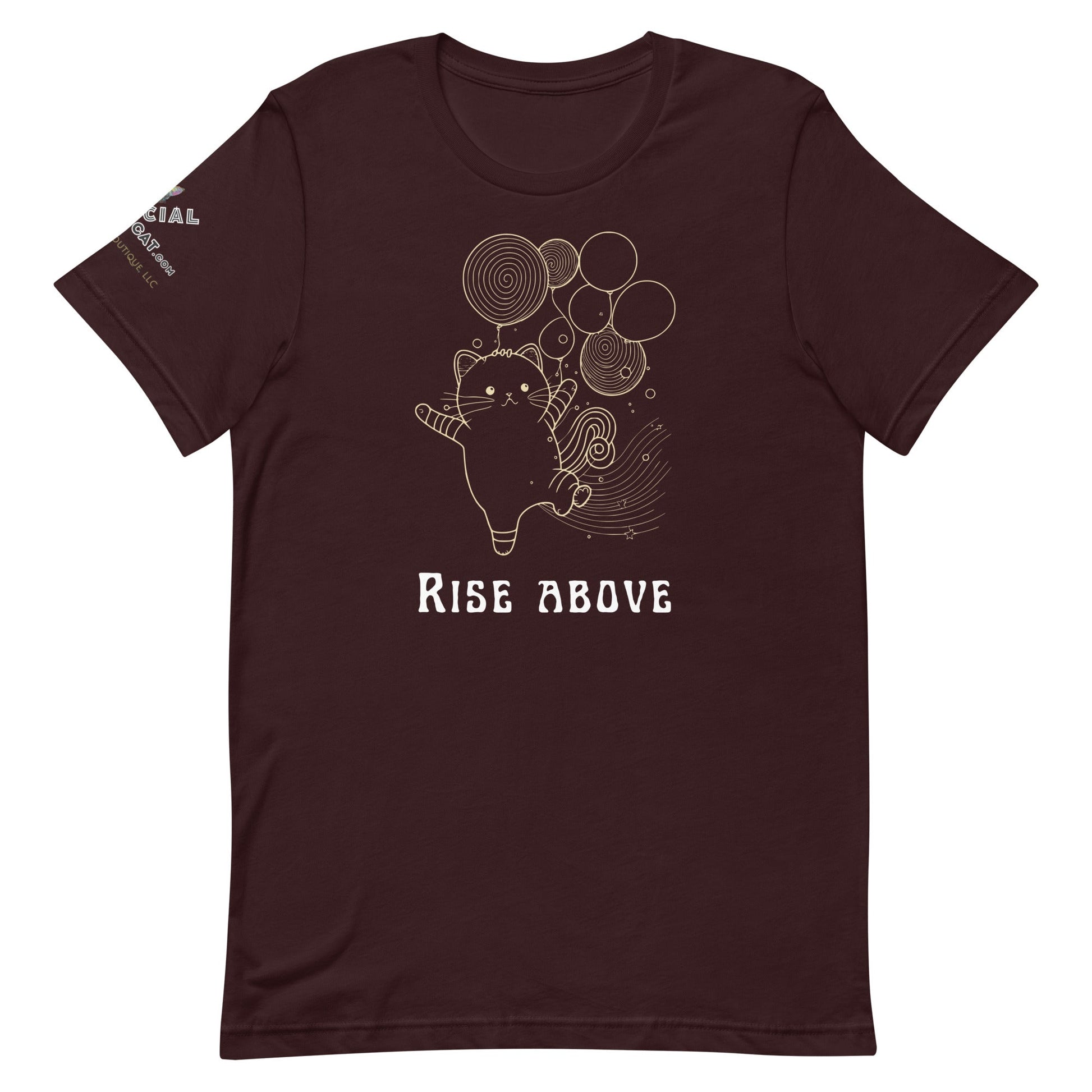 Rise Above Unisex Tee - My Social Cat Bonafide Boutique LLCRise Above Unisex TeeT - shirtMy Social Cat Bonafide Boutique LLCOxblood BlackSaboverise