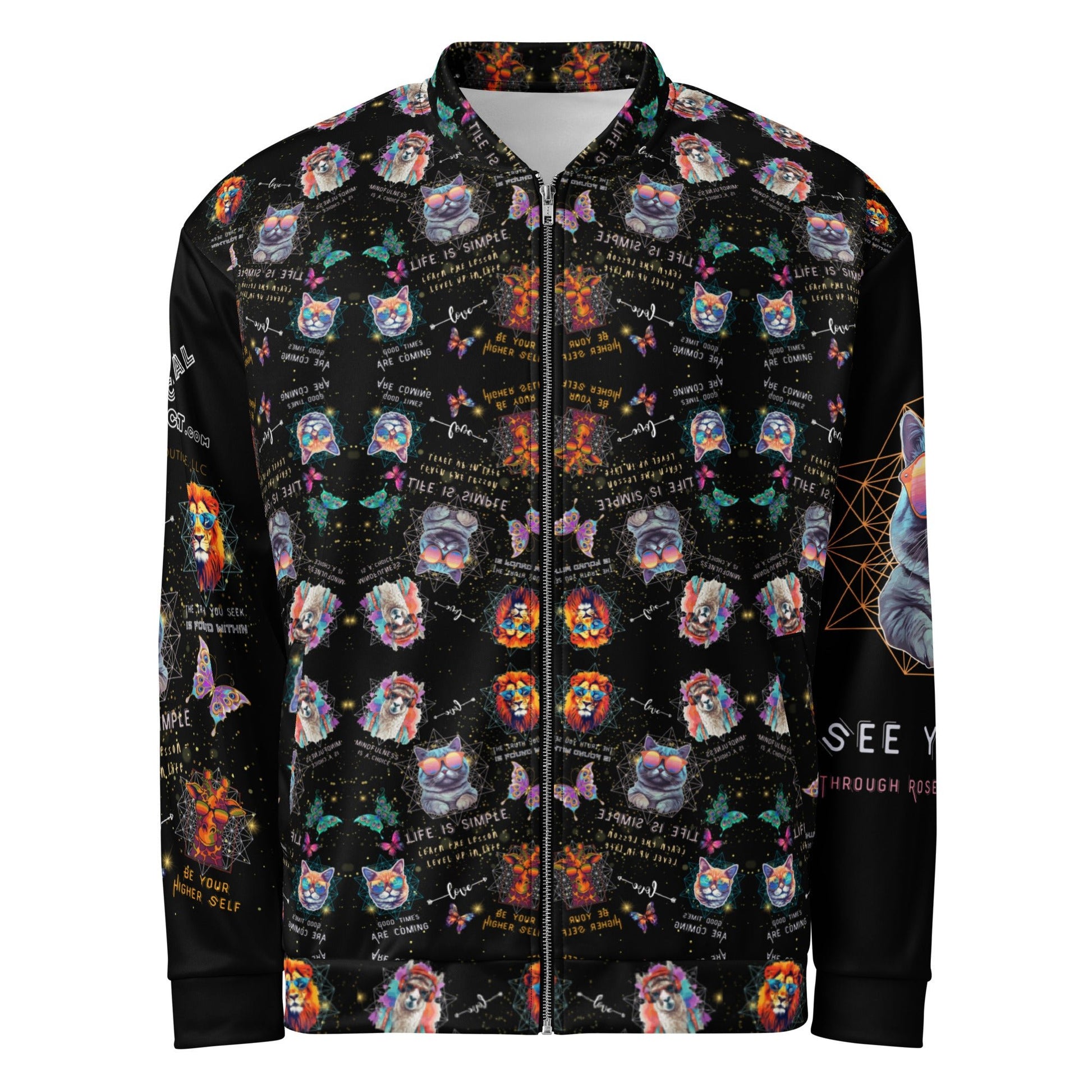 Rose Colored Glasses All Over Print Unisex Bomber Jacket - My Social Cat Bonafide Boutique LLCRose Colored Glasses All Over Print Unisex Bomber JacketBomber JacketMy Social Cat Bonafide Boutique LLCXSbomberjacket