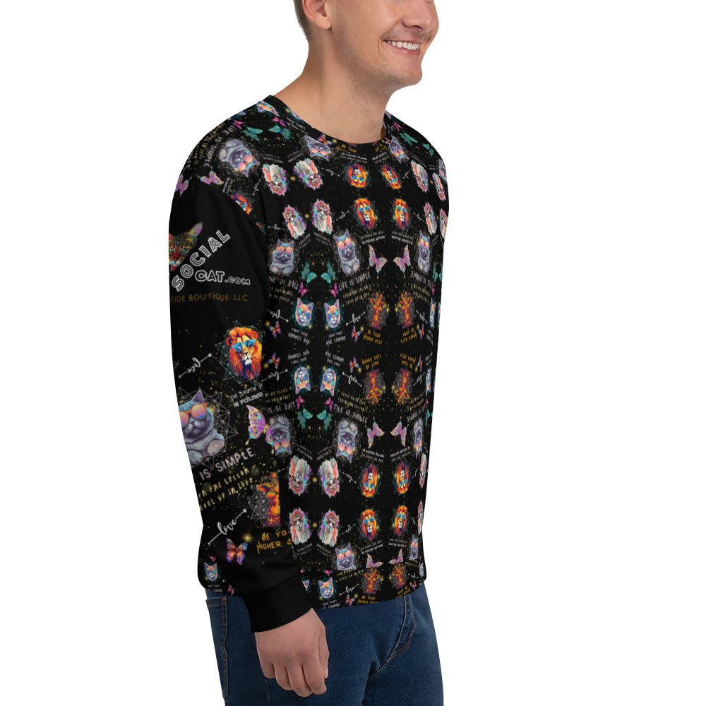 Rose Colored Glasses All Over Print Unisex Sweatshirt - My Social Cat Bonafide Boutique LLCRose Colored Glasses All Over Print Unisex SweatshirtSweatshirtMy Social Cat Bonafide Boutique LLCXScatglasses